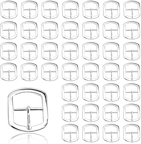 Ruikcoll Gürtelschnalle Schnalle,Metall Rollschnallen,für Gurt Band Geldbörse DIY Zubehör,Silber,40er Set