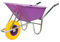 KCT 110L Purple Garden Builders Heavy Duty Wheelbarrow with Reinforced Tyre