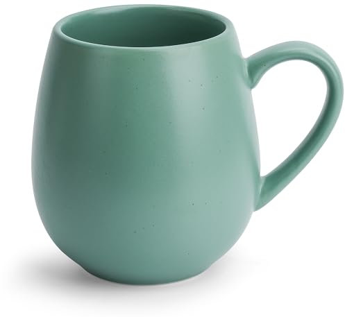 Happy Lemuro Teetasse Groß - 550 ml - Kaffeetasse Groß - Jumbotasse - Große Teetasse - XXL Tasse - Tee Tasse Groß - Tea Cup - Teetasse Gross - Große Tasse - Tee Zubehör - Tea Mug - matt - Mint