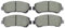 HouYeen Front Right and Left Brake Pads Set for Ni-ssan Juke F15 2014-2019 Qashqai J10 2006-2013 XTrail T31 2007-2014 Suzu-ki Kizashi 2010-Onwards