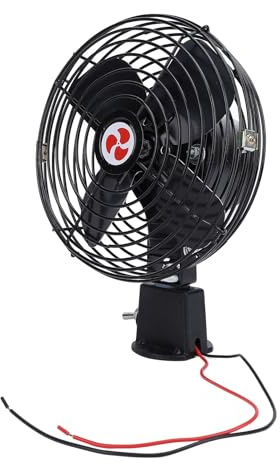 Ventilador de Coche de Alta Resistencia de 12 V, Ventilador de Metal para Coche, Reducción Silenciosa de Ruido, Ventilador de Refrigeración de Metal que Ahorra Combustible para