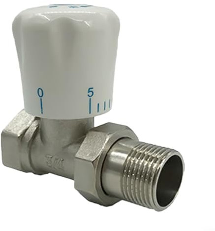 Zilimontt Copper Thermostatic Radiator Valve,Thermostatic Radiator Valve 15mm x 3/4 Angle Radiator,thermostatic head and two-way valve body(A)