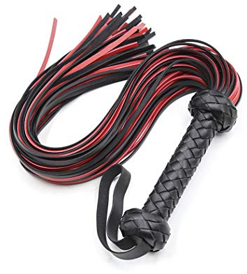 Fouet sex jouet et jeuxen Fessée Cravate Fouet érotique Sex teach sexe Cuir Noir Franges SM Bondage Teaser le fouet Pour Adults-Rouge