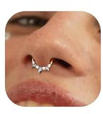 BodyBonita 16G Septum Piercing Schmuck – 316L Edelstahl Nasenring Nasenpiercing mit Zirkonia für Frauen Männer Conch Helix Piercings Tragus Daith Knorpel Ohrpiercing Gold 10mm Nebel