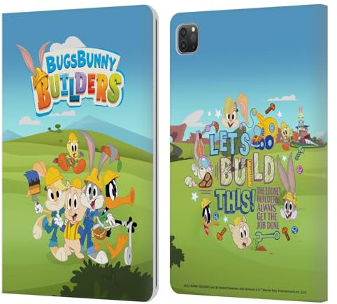 Head Case Designs Licenza Ufficiale Bugs Bunny Builders Gruppo Grafica Custodia Portafoglio in Pelle Compatibile con Apple iPad PRO 11 2020/2021 / 2022