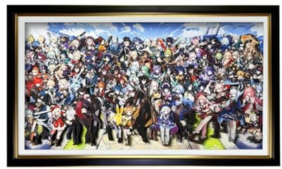 Xinnice Anime Spiel 3D Bilderrahmen Furina/Ganyu/Nahida Three-Dimensional Picture Desktop Ornamente Wand Deko Geschenke für Anime-Fans