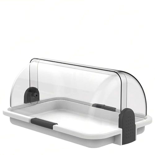 Sicignano | Vetrinetta Espositiva Singola da Bancone, Bianco, 38x26x17h cm - Espositore Neutro per Bar Ristoranti Buffet B&B Colazione Pranzo Cena, Vetrina Porta Dolci - 1 Piano