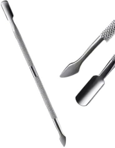 Electoys Nail Cuticle Pusher Scraper | Gel Nail Polish Remover | Manicure Tools Cleaner | Multipurpose Cuticle Remover Tool - Stainless Steel Tool | 5 Long With Non-Slip Grip