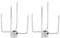 Forche di Barbecue, Forcelle di Girarosto Forche di Carne per Cucinare 4 Artigli Forchetta per Girarrosto 304 in Acciaio Inossidabile Grill Grill Grill Roubitore Forchetta di