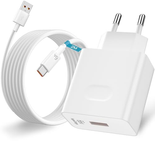 66W Supercharge Chargeur Rapide pour Honor 200 Lite 90 Lite Magic7 Lite,66W Supercharge Chargeur avec 6A Câble USB C 2M pour Honor Magic7 7 Pro 6 6Pro 6Lite Honor 90 70 Lite 200 Pro X6b X8b Pad X8a