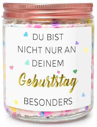 LUXHOMY Geschenke für Frauen, Geburtstagsgeschenk für Frauen, Geburtstagskerze, Geschenke zur Geburt für Frau, Freundin, Mama, Schwester, Tochter, Vanille-Duftkerze (200g)