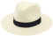 Licsaliwe Sombrero de Paja para Hombre Sombrero Panamá de Paja de ala Ancha Panamá Enrollable Fedora de Playa de Talla única para Mujeres y Hombres.