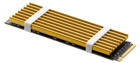 AVZYARDY Metal Hard Drive Thermal Sheet with Screws SSD Thermal Pad PC/Desktops Accessories for PS5 NVMe M.2 2280 (Gold)
