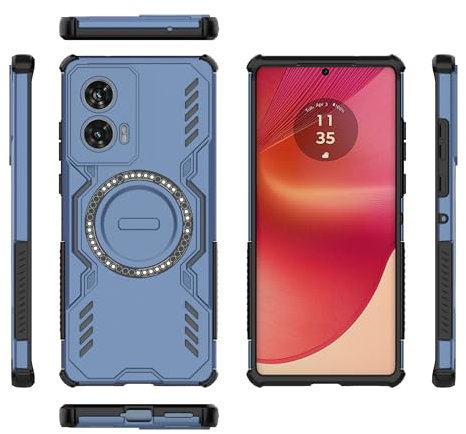 Cabina telefonica Compatibile con Motorola Edge 50 Fusion 5G (versione estera) Custodia robusta antiurto, rigida, sottile e solida con supporto for la ricarica wireless. Cover posteriore per smartphon