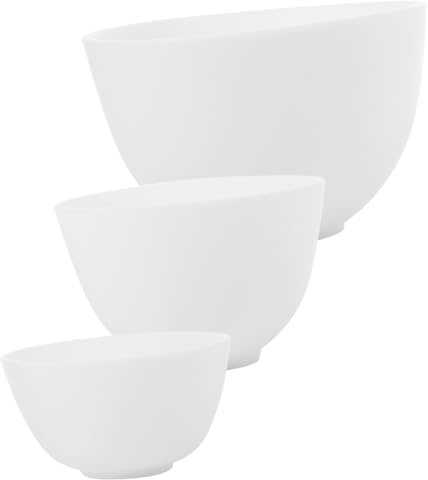 balacoo 3 Pezzi Ciotola Silicone in Silicone per Maschere Viso, Ciotole da Miscelazione per DIY Mask, Pratiche e Sicure per Uso Domestico