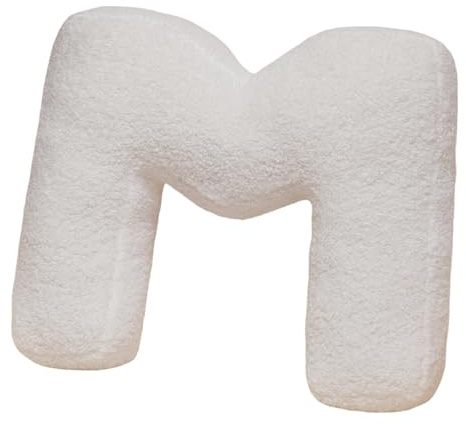 GUAKK Plüsch-Buchstabenkissen, niedliches Dekokissen für Kinderzimmer, weiches Plüsch-Alphabet-Kissen für Sofa, Bett, Boden und Auto-Dekoration, bezaubernde Zimmer-Couch, dekorative Kissen (m)