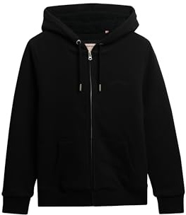 Superdry Borg Lined Full Zip Sweatshirt S Black