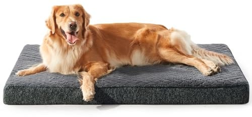 JOEJOY Orthopädisches Hundebett Grosse Hunde, XXL Hundekissen Waschbar Flauschig Hundematte, Hundematratze für Große Hunde, rutschfeste Unterseite, 120x74x10cm