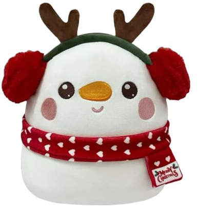 Weihnachtsplüschtier, Kuscheltier, Stofftier-Plüschfigur für Jungen, Mädchen und Teenager, Schneemannform