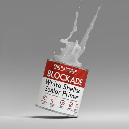 Gripper Cloth Smith & Rodger Blockade White Shellac Sealer Primer, Quick-Drying Stain Blocking Formula, 500ml