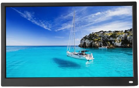 Tosuny 15 Zoll Digital Bilderrahmen, Elektronischer Fotorahmen mit 1920 X 1080P Full View HD Bildschirm, Automatische Drehung, Desktop-/Wandmontage Möglich, Fernbedienung, Sofortiges (Black)