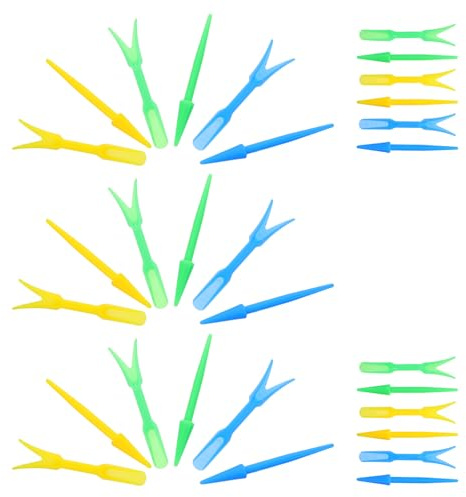 Anneome Juego de 15 Herramientas Manuales para Trasplantar Suculentas y Semillas, Plantador de Plástico en Colores Amarillo, Verde y Azul, Herramienta de Jardinería para
