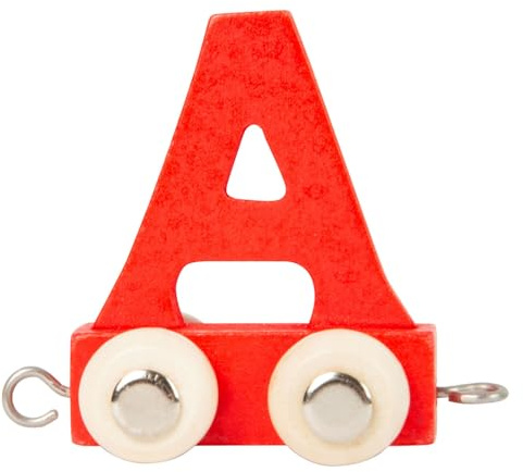 Small Foot Holz-Buchstabenzug rot - Buchstabe A - Spielzeugzug