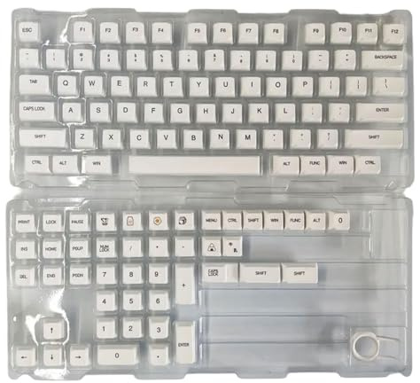 Xjdzineq Minimalist White Keycaps 120pcs English Japanese Russian Korean Fit for Various Mechanical Keyboards English Japanese Russian Korean Keycaps