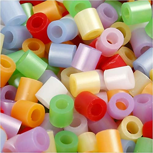 Bügelperlen, 5x5 mm, perlmuttfarben, medium, 5000 sort.