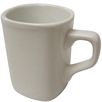 Taza MUG Cuadrada PEQUEÑA 110ML Porcelana Blanco