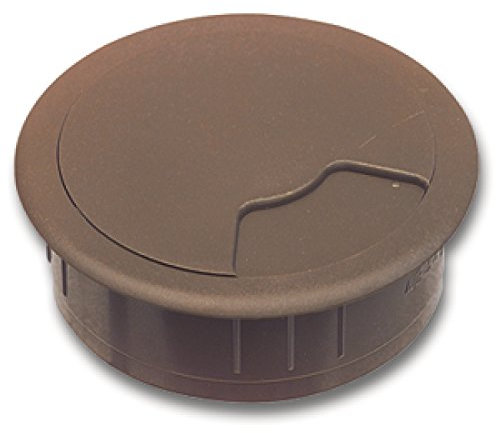 SECOTEC Kabeldurchgang 60 mm | braun | Kabeldurchlass für Schreibtisch | 1 Stück