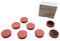 Pack of 12 Red Round Flat Magnets - 24mm Whiteboard Office Fridge - by Janrax