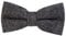 DonDon Herren Fliege 12 x 6 cm Baumwolle gebunden und längenverstellbar dunkelgrau schwarz
