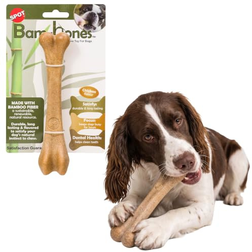 SPOT Ethical Pets 54318 Bambone Bone Chicken Pet Chew Toys