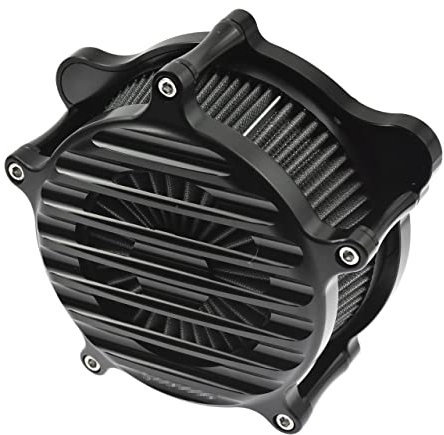 HDBUBALUS Kit filtro aria nero per moto con filtro dell'aria CNC adatto per Harley Dyna 2000-2017 Softail 2000-2015 adatto per Touring 2000-2007