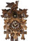 Haus der 1000 Uhren Kuckucksuhr - Fünflaub - Handarbeit - Original Schwarzwalduhr - 24h-Uhr - aus Echtholz Braun