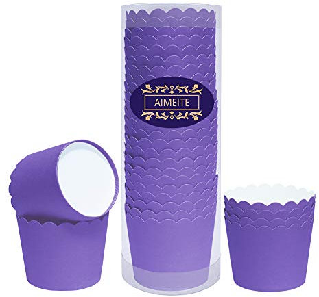 AIMEITE Muffin Förmchen Papier Cupcake Backförmchen Liners Cupcake Formen Muffin Becher Cupcake Wrappers 24 Stück (Lila)