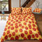 MIUNNG Jugend Student 3D Freizeit Essen Serie Bettbezug Kreativ Pizza Burrito Hamburger Pommes Frites Spaghetti Snack Bettwäsche Set Geburtstag Geschenk (Pizza, 135x200cm)