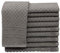 ZOLLNER 10er-Set Gästehandtücher mit Waffelmuster, Größe ca. 30x50 cm, grau