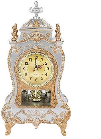 Haofy Vintage Tischuhr, Antique Home Hotel Dekorativ(Weiß)