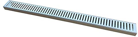 Trobak Entwässerungsrinne Edelstahl 1 Meter superflach Rost Schlitzdesign, System 35/80