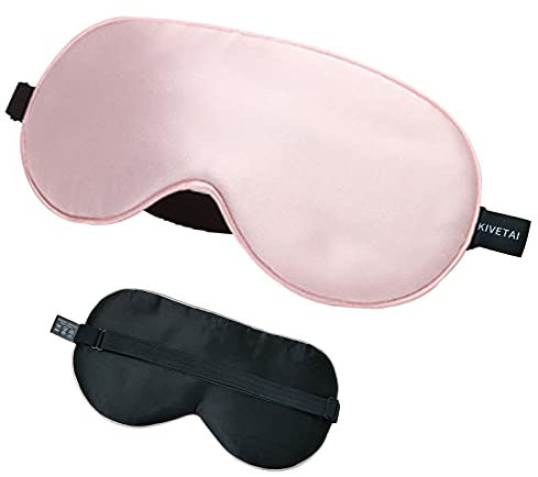 Seidenschlafmaske Reine Maulbeerseide Augenmaske Schlafmaske Seidenweiche Augenmaske Elastisches Band für Reisen Nickerchen Schichtarbeit für Erwachsene