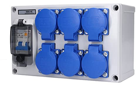 Caja de Enchufe Impermeable para Exteriores, 200-250 V a Prueba de Polvo, Instalación Más Fácil Caja de Enchufe de Pared de Carcasa de ABS para Garajes
