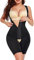 KUMAYES Shapewear Damen Bauchweg Body Shaper Abnehmen Taillenformer Figurformender Bodysuit mit Haken Unterwäsche (Schwarz, L)