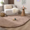 FRAAI | Home & Living Hochflor Teppich Oval - Comfy Supreme Taupe - Einfarbig - Modern, Skandinavisch - Wohnzimmer, Schlafzimmer - Fellteppich - Carpet