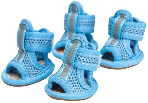 iplusmile 4 Stück Haustierzubehör pfotenschutz Katze Hund heiß Rosa hundeschuhe Turnschuhe Sandalen Hundesandale Haustierschuhe Sommer großer Hund Wasserschuhe Regenstiefel