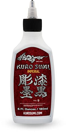 Kuro Sumi Imperial Tattoofarbe - Outlining - professionelle Tattoo Farbe - REACH konform - 180 ml