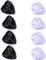 8-teiliger Pick-Halter, selbstklebender Pick-Halter, einfache Montage an der Gitarre mit selbstklebender Rückseite und Feder, Gitarrenzubehör für einfache Pick-Platzierung (Schwarz & Weiß)
