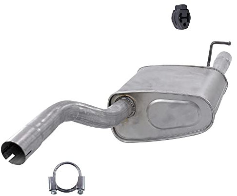 ATEC Germany Auspuff Schalldämpfer Set 1x Endschalldämpfer, mit Montagematerial Kompatibel mit FORD FOCUS Mk1 Turnier (DNW)