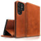NALIA Echt-Leder Flip-Case kompatibel mit Samsung Galaxy S23 Ultra Hülle, 360 Grad Bookcase, RFID-Schutz, Klapphülle mit Kartenfächern und Magnetverschluss, Handyhülle mit Standfunktion, Farbe:Braun